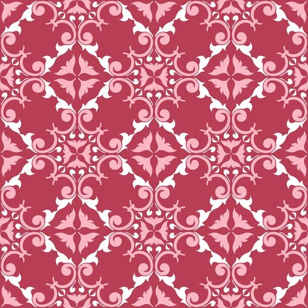 Motif Floral Sans Couture Fond Écran Couleur Rouge Pour Papiers — Image vectorielle