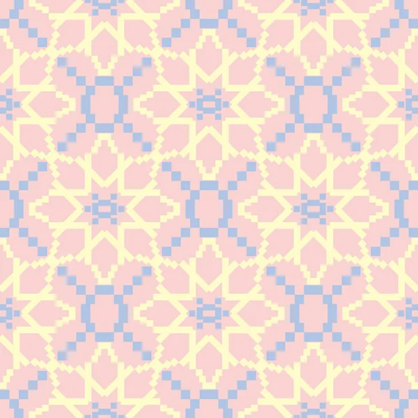 Seamless Background Colored Geometric Pattern Pink Blue Beige Elements Wallpapers — Stock Vector