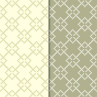 Zeytin yeşili kesintisiz geometrik desenler web, Tekstil ve duvar kağıtları için ayarla