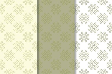 Zeytin yeşili çiçek sorunsuz süsler. Tekstil ve duvar kağıtları için dikey desenleri