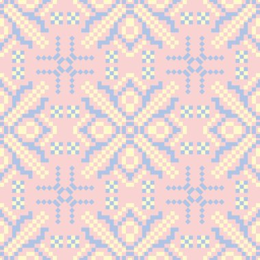 Çiçek sorunsuz arka plan. Duvar kağıtları, Tekstil ve kumaş için pembe, mavi ve sarı çiçek deseni