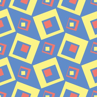 Geometrik arka plan. Mavi Dikişsiz desen duvar kağıtları, Tekstil ve kumaş için