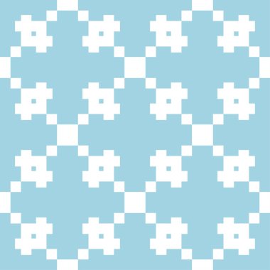 Lacivert ve beyaz geometrik süsleme. Web, Tekstil ve duvar kağıtları için seamless modeli