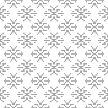 Beyaz arka planda gri geometrik süsleme. Web, Tekstil ve duvar kağıtları için seamless modeli