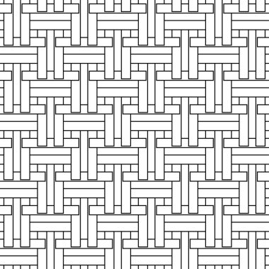 Beyaz arka planda siyah geometrik seamless modeli. Süsleme için web, Tekstil ve duvar kağıtları