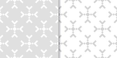 Işık gri geometrik süsler. Web, Tekstil ve duvar kağıtları için dikişsiz desen seti