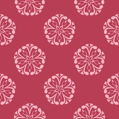 Kiraz pembe çiçek süsleme. Tekstil ve duvar kağıtları için seamless modeli