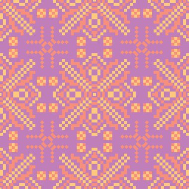 Menekşe çiçek sorunsuz arka plan. Duvar kağıtları, Tekstil ve kumaş için pembe ve sarı parlak desen