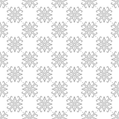 Işık gri çiçek süs tasarım beyaz. Tekstil ve duvar kağıtları için seamless modeli