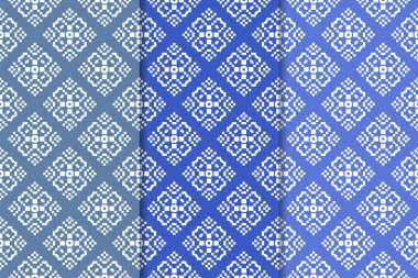 Çiçek süsler kümesi. Mavi dikey Dikişsiz desen. Duvar kağıdı arka plan