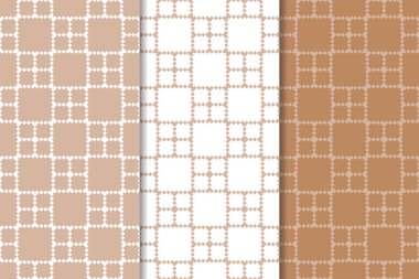 Kahverengi ve beyaz geometrik Dikişsiz desen web, Tekstil ve duvar kağıtları için