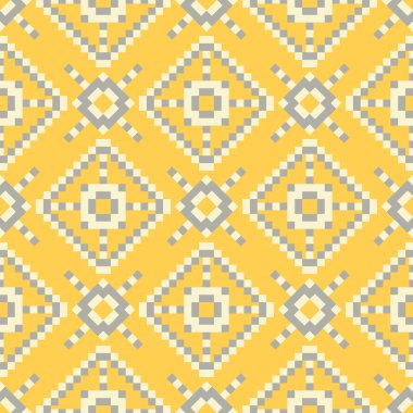 Geometrik seamless modeli. Sarı arka plan duvar kağıtları, Tekstil ve kumaş için