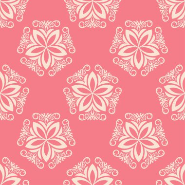 Pembe seamless modeli ile çiçek arka plan. Duvar kağıtları ve tekstil tasarım