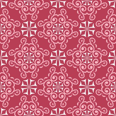 Kırmızı ve bej çiçek arka plan. Renkli Dikişsiz desen duvar kağıtları, Tekstil ve kumaş için