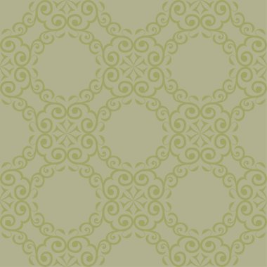 Zeytin yeşili çiçek süs tasarım. Tekstil ve duvar kağıtları için seamless modeli