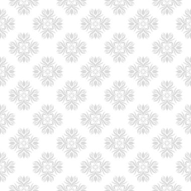 Çiçek arka plan gri seamless modeli ile. Duvar kağıtları ve tekstil tasarım