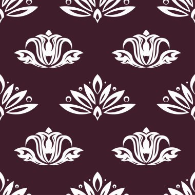 Kestane rengi Dikişsiz desen ile çiçek arka plan. Duvar kağıtları ve tekstil tasarım