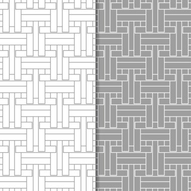 Gri ve beyaz geometrik Dikişsiz desen web, Tekstil ve duvar kağıtları için