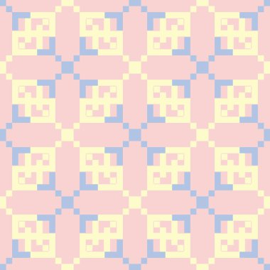 Geometrik sorunsuz pembe. Çok renkli desen duvar kağıtları, Tekstil ve kumaş için