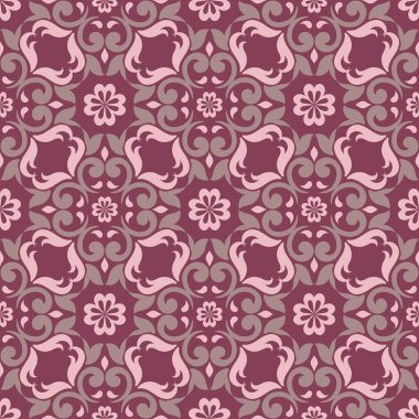 Mor kırmızı çiçek seamless modeli. Arka plan duvar kağıtları, Tekstil ve kumaş çiçek tasarım öğeleri ile