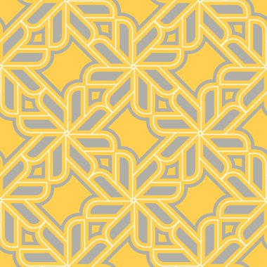 Geometrik seamless modeli. Sarı arka plan duvar kağıtları, Tekstil ve kumaş için