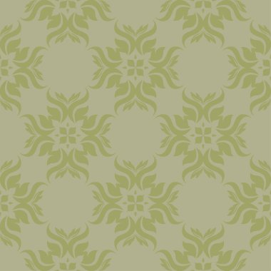 Zeytin yeşili çiçek süsleme. Tekstil ve duvar kağıtları için seamless modeli
