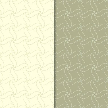 Web, Tekstil ve duvar kağıtları için dikişsiz desen zeytin yeşili geometrik ayarla