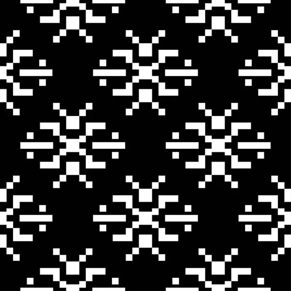 黒と白の幾何学的な装飾 Web テキスタイルや壁紙のためのシームレスなパターン — ストックベクタ