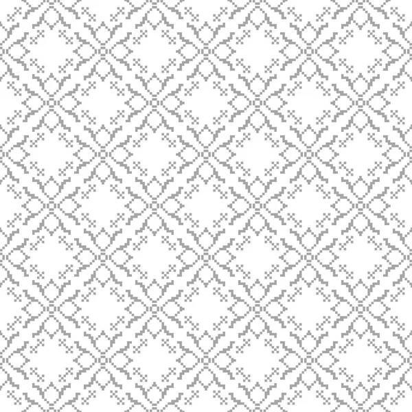 Beyaz Arka Plan Üzerine Açık Gri Çiçek Tasarım Tekstil Duvar — Stok Vektör