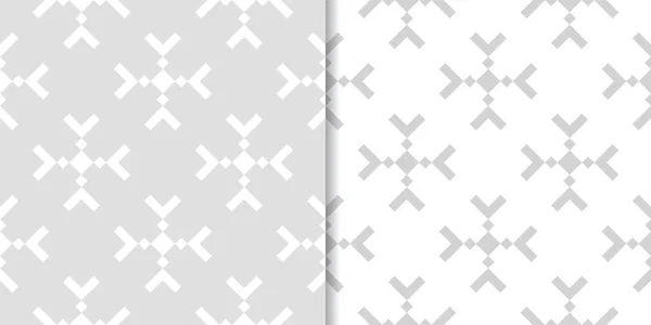 Hellgraue Geometrische Ornamente Nahtlose Muster Für Web Textilien Und Tapeten — Stockvektor