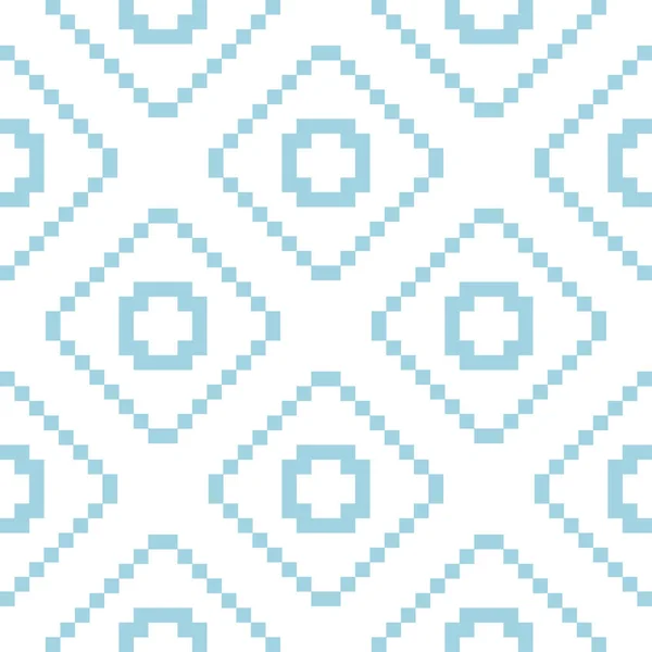 Ornamento Geométrico Branco Azul Padrão Sem Costura Para Web Têxteis — Vetor de Stock