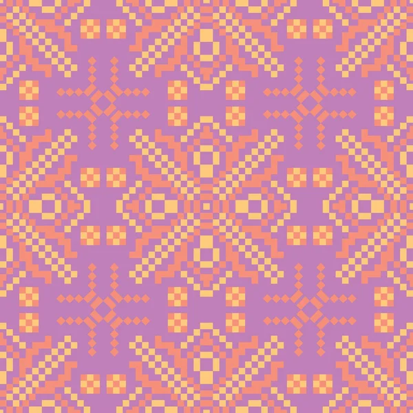 Фіолетовий Квітковий Безшовний Фон Рожево Жовтий Яскравий Візерунок Шпалер Текстилю — стоковий вектор