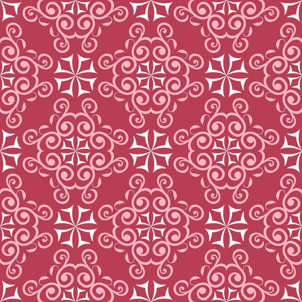 Fond Floral Rouge Beige Motif Sans Couture Coloré Pour Papiers — Image vectorielle