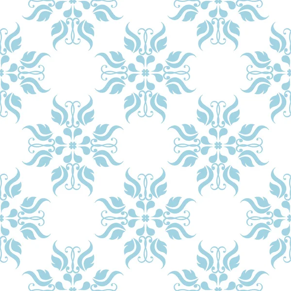 Fleurs Bleues Sur Fond Blanc Motif Décoratif Sans Couture Pour — Image vectorielle