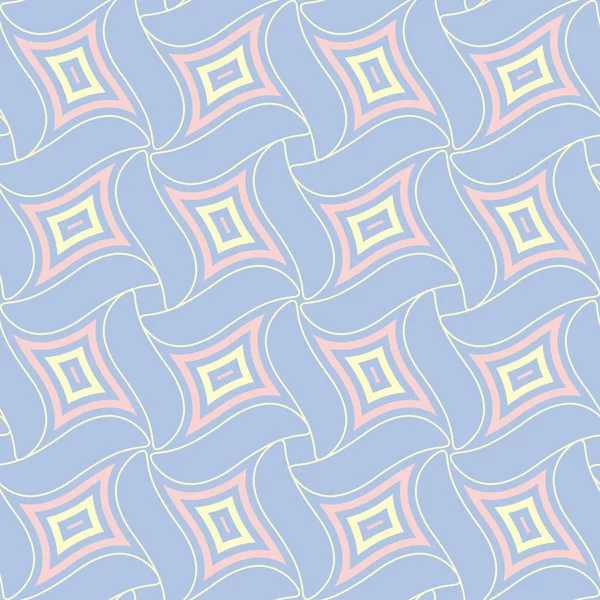 Mavi geometrik seamless modeli. Arka plan bej ve pembe öğeler duvar kağıtları, Tekstil ve kumaş için