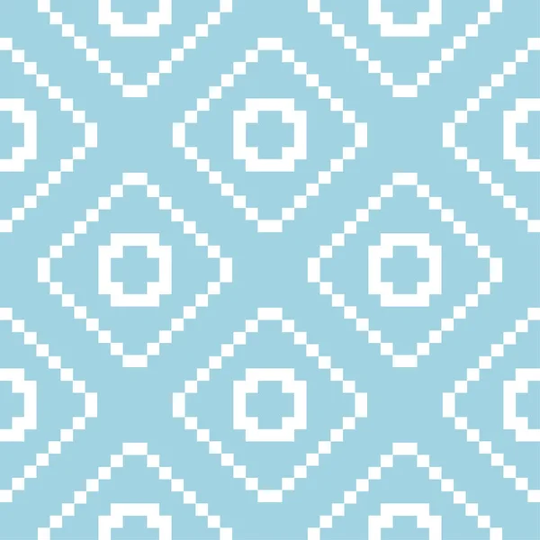 Marine Blauwe Witte Geometrische Sieraad Naadloze Patroon Voor Web Textiel — Stockvector
