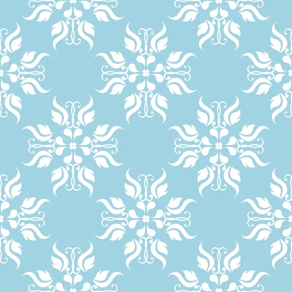 Fleurs Blanches Sur Fond Bleu Motif Décoratif Sans Couture Pour — Image vectorielle