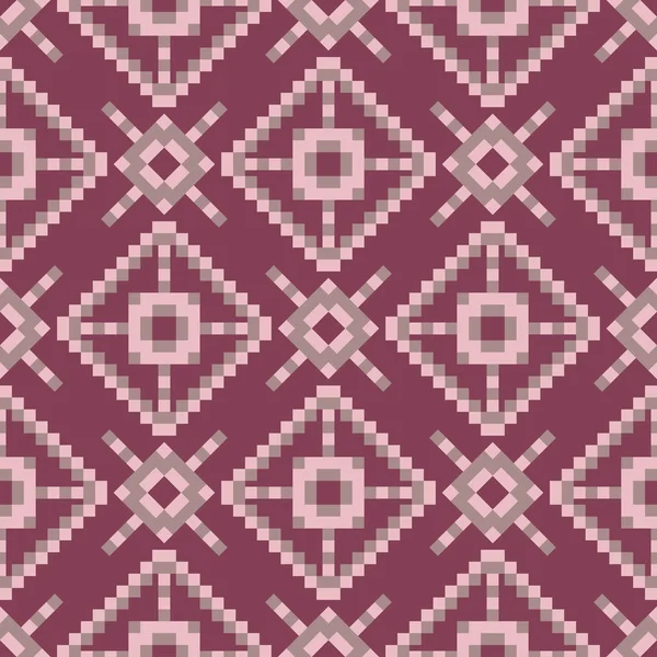 Геометрический Бесшовный Рисунок Фиолетовый Красный Фон Обоев Текстиля Тканей — стоковый вектор