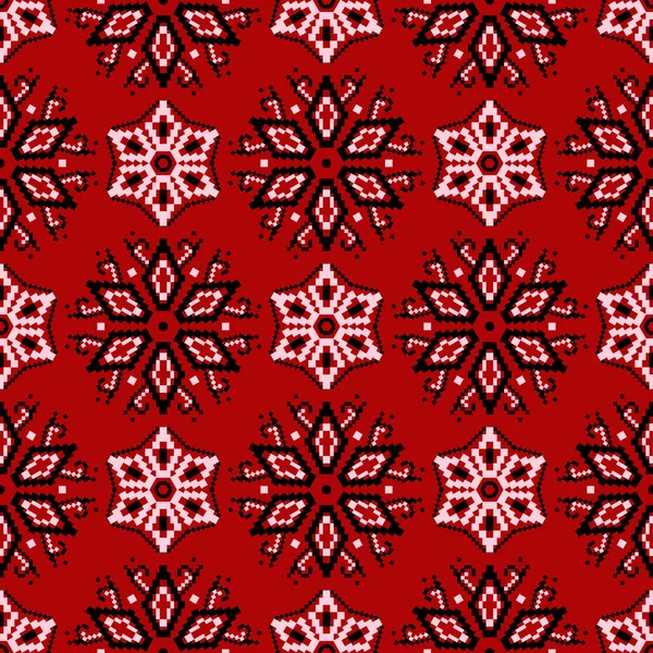 Kırmızı zemin üzerine çiçek seamless modeli. Arka plan duvar kağıtları, Tekstil ve kumaş için