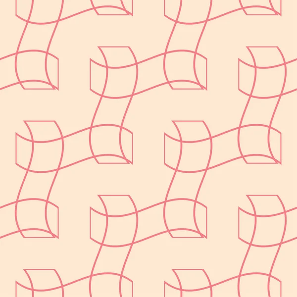 Kırmızı Bej Geometrik Süsleme Web Tekstil Duvar Kağıtları Için Seamless — Stok Vektör