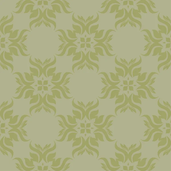 Adorno Floral Verde Oliva Patrón Sin Costuras Para Textiles Fondos — Vector de stock