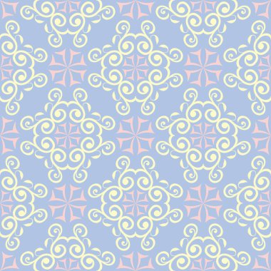 Soluk mavi sorunsuz arka plan. Çiçek desenli duvar kağıdı, Tekstil ve kumaş için