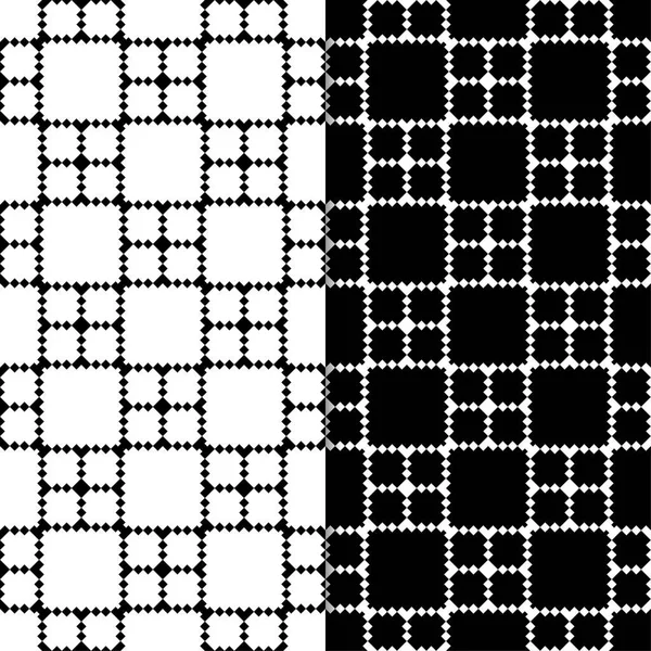 Modelli Geometrici Bianco Nero Senza Cuciture Web Tessuti Sfondi — Vettoriale Stock