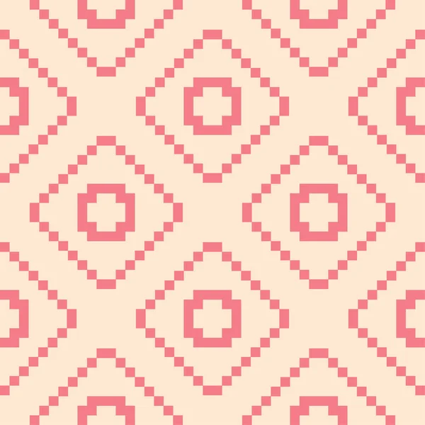 Ornement Géométrique Rouge Beige Modèle Sans Couture Pour Toile Textile — Image vectorielle
