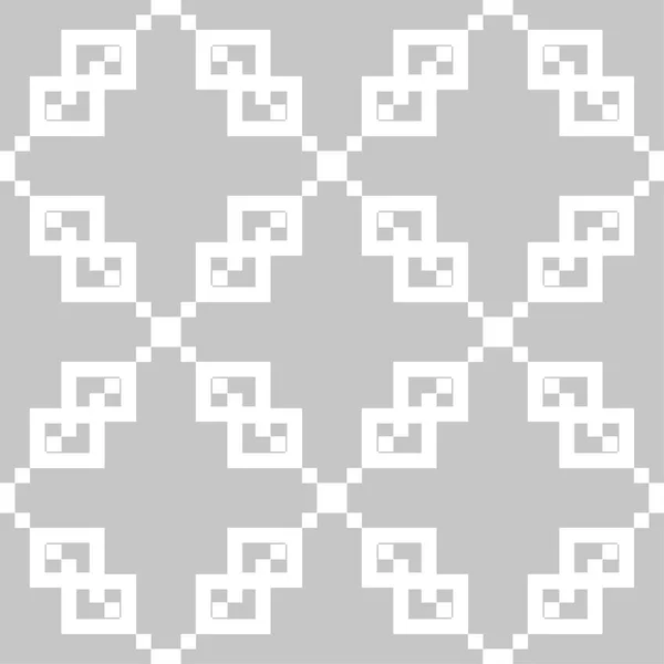 Ornamento Geométrico Cinza Branco Padrão Sem Costura Para Web Têxteis — Vetor de Stock