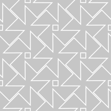 Gri ve beyaz geometrik süsleme. Web, Tekstil ve duvar kağıtları için seamless modeli