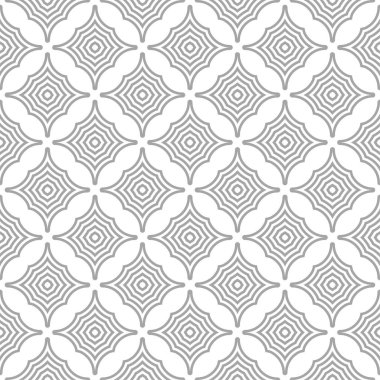 Gri beyaz geometrik süsleme üzerine. Web, Tekstil ve duvar kağıtları için seamless modeli