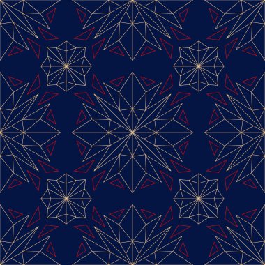 Kesintisiz mavi arka plan. Çiçek bej ve kırmızı desenli duvar kağıtları ve tekstil