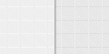 Web, Tekstil ve duvar kağıtları için dikişsiz desen ışık gri geometrik dizi