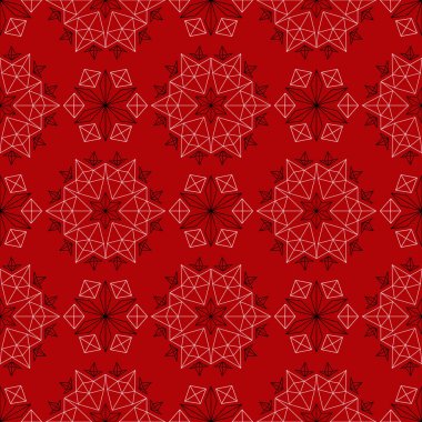 Kırmızı zemin üzerine çiçek seamless modeli. Arka plan duvar kağıtları, Tekstil ve kumaş için